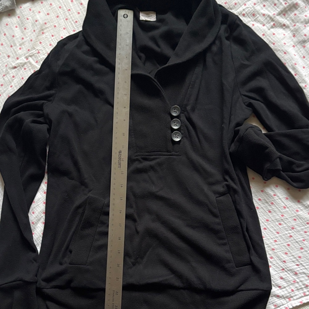 Banana Republic Black Sweater with Button Detail
